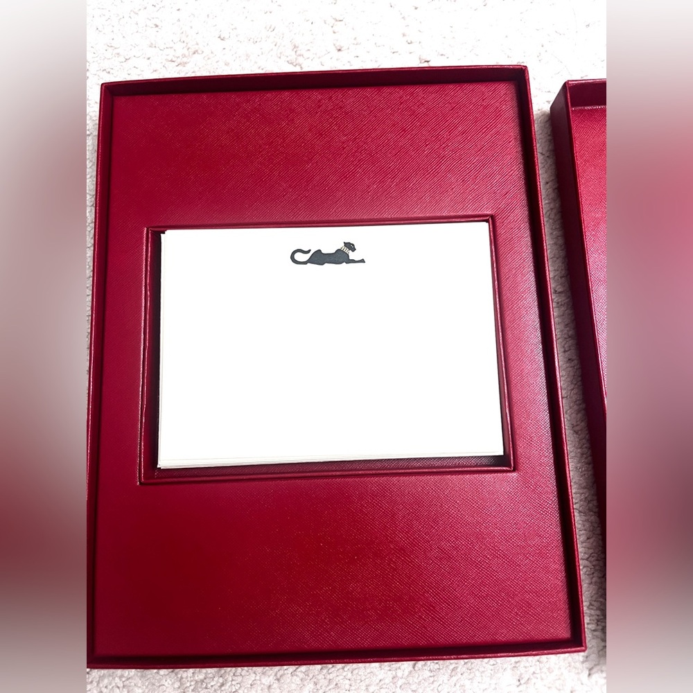 Authentic Cartier Black Panter box and stationary